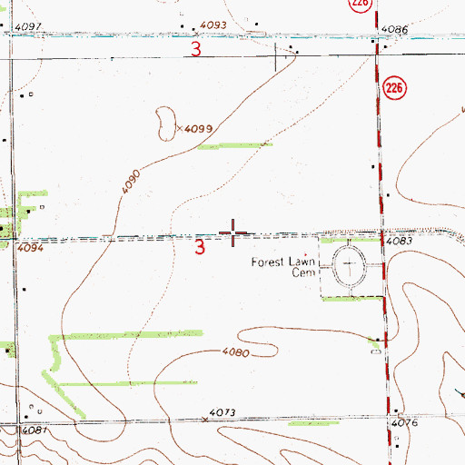 Topographic Map of Lateral 10 Main, NE