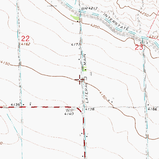 Topographic Map of Lateral 13 Main, NE