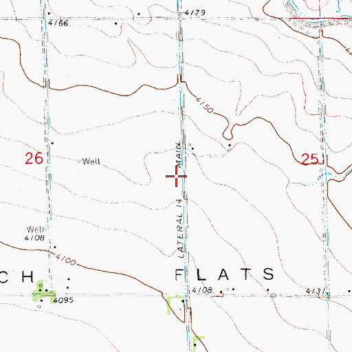 Topographic Map of Lateral 14 Main, NE