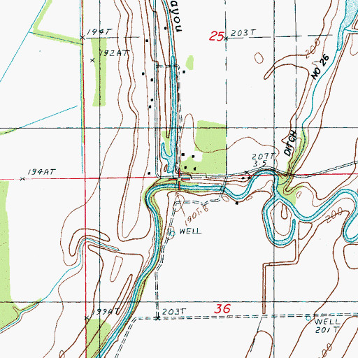 Topographic Map of Allen Bayou, AR