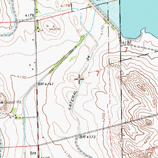 Topographic Map of Lateral 24, NE