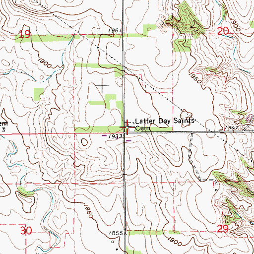 Topographic Map of Latter Day Saints Cemetery, NE