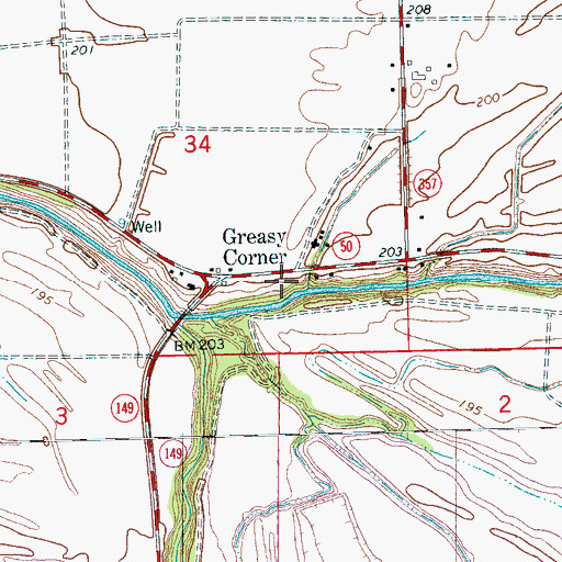 Topographic Map of Assembly of God Church, AR