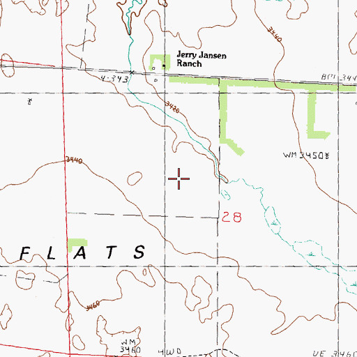 Topographic Map of Lavaca Flats, NE