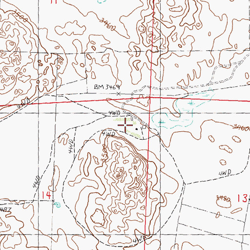 Topographic Map of Leach Ranch, NE