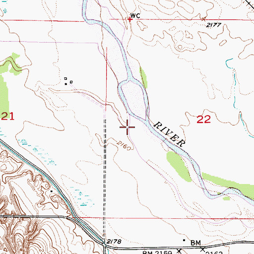 Topographic Map of Lee Creek, NE