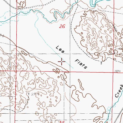 Topographic Map of Lee Flats, NE