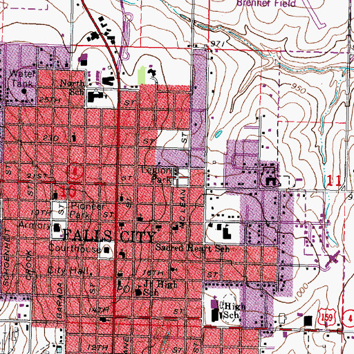 Topographic Map of Legion Park, NE