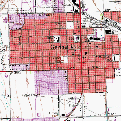 Topographic Map of Legion Park, NE