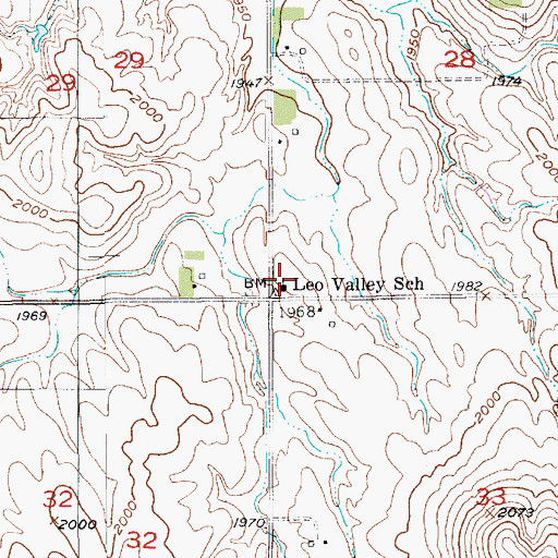 Topographic Map of Leo Valley School, NE