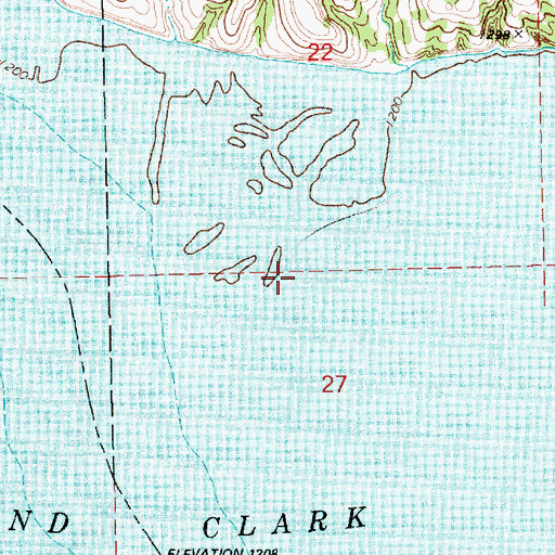 Topographic Map of Lewis and Clark Lake, SD