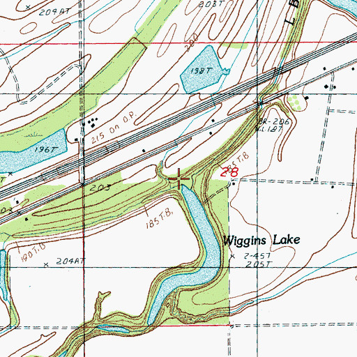 Topographic Map of Beaver Slough, AR