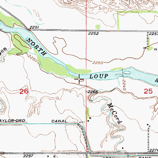 Topographic Map of Leydell Canyon, NE