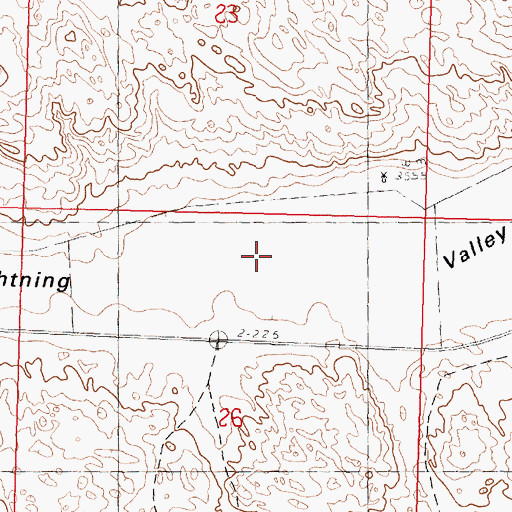 Topographic Map of Lightning Valley, NE