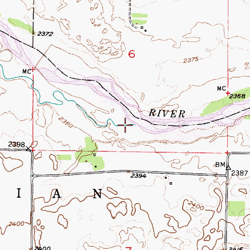 Topographic Map of Lillian Creek, NE