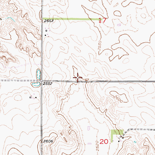 Topographic Map of Lillian Valley, NE