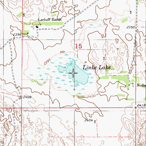Topographic Map of Linke Lake, NE