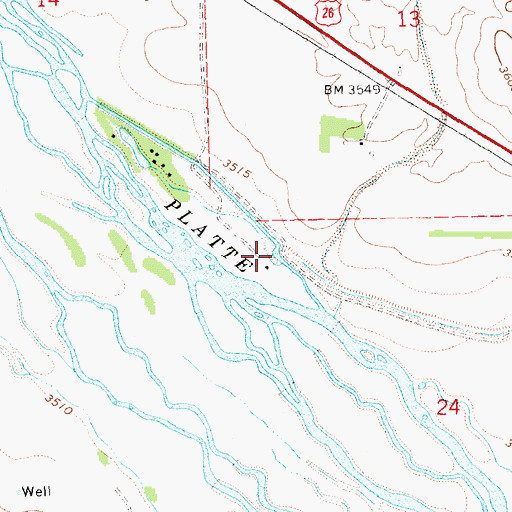Topographic Map of Lisco Canal, NE