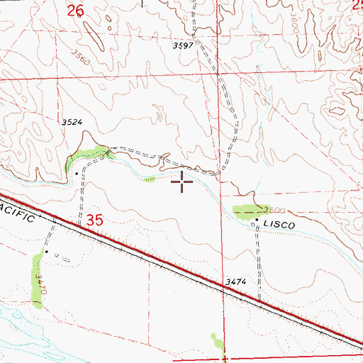 Topographic Map of Lisco Canal, NE