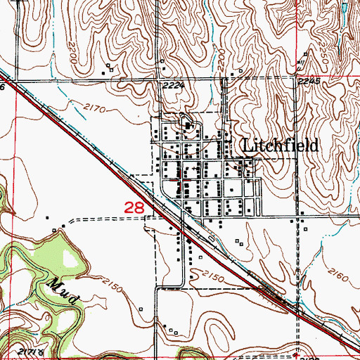Topographic Map of Litchfield, NE