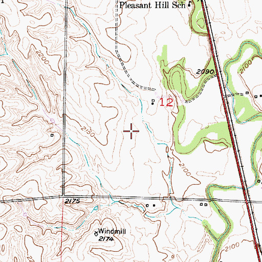 Topographic Map of Litchfield Recreation Grounds, NE