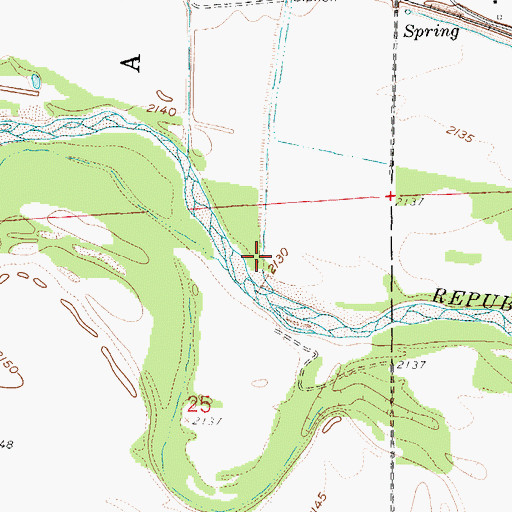 Topographic Map of Little Antelope Creek, NE