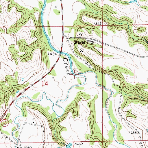 Topographic Map of Little Bazile Creek, NE