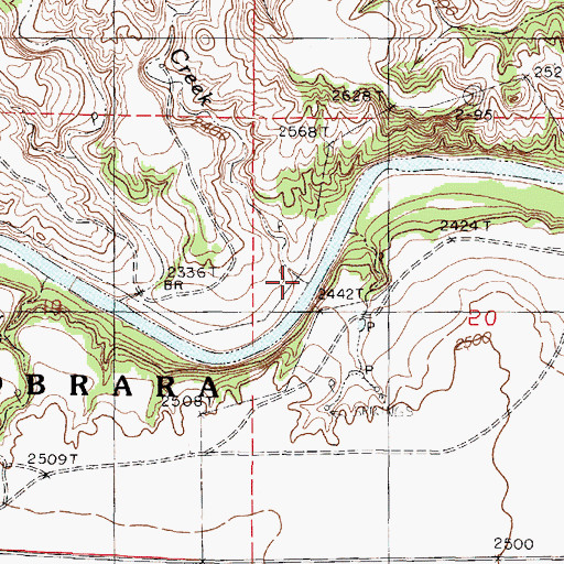 Topographic Map of Little Beaver Creek, NE