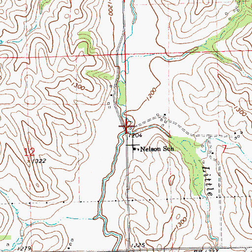 Topographic Map of Little Creek, NE