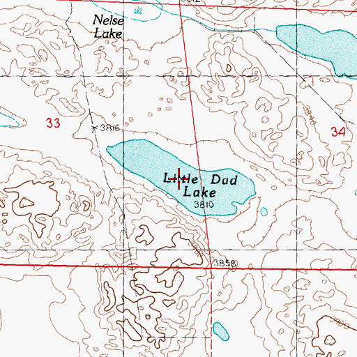 Topographic Map of Little Dad Lake, NE