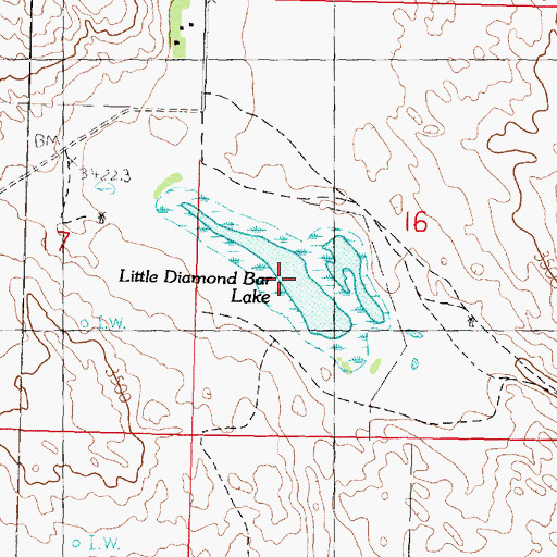 Topographic Map of Little Diamond Bar Lake, NE