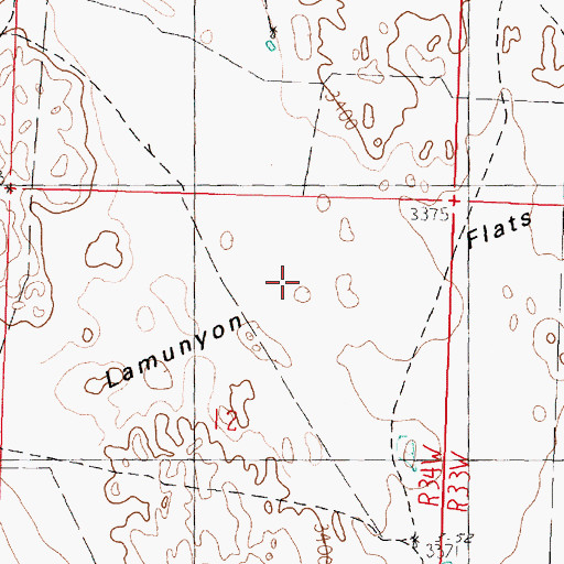 Topographic Map of Little Lamunyon Flats, NE