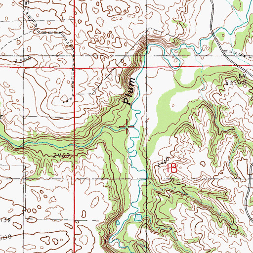 Topographic Map of Little Minnie Creek, NE