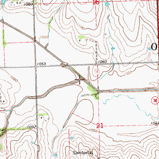Topographic Map of Little Muddy Creek, NE