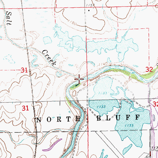 Topographic Map of Little Salt Creek, NE