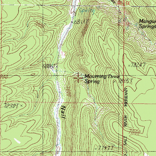 Topographic Map of Morning Dove Spring, AZ