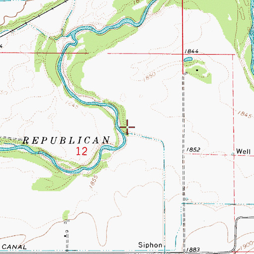 Topographic Map of Lochile Creek, NE