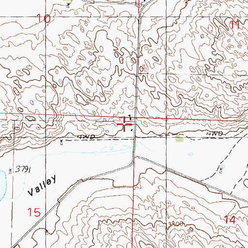 Topographic Map of Locust School, NE