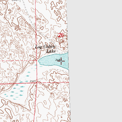 Topographic Map of Log Cabin Lake, NE