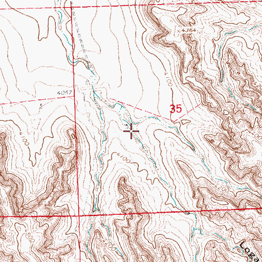 Topographic Map of Logan Canyon, NE