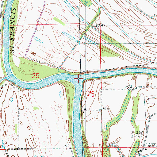 Topographic Map of Blackfish Bayou, AR