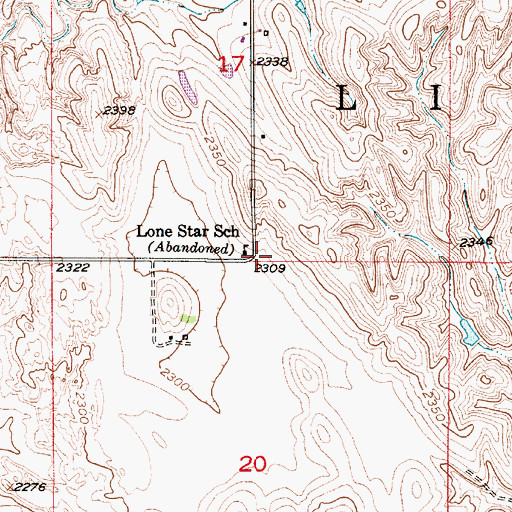 Topographic Map of Lone Star School, NE
