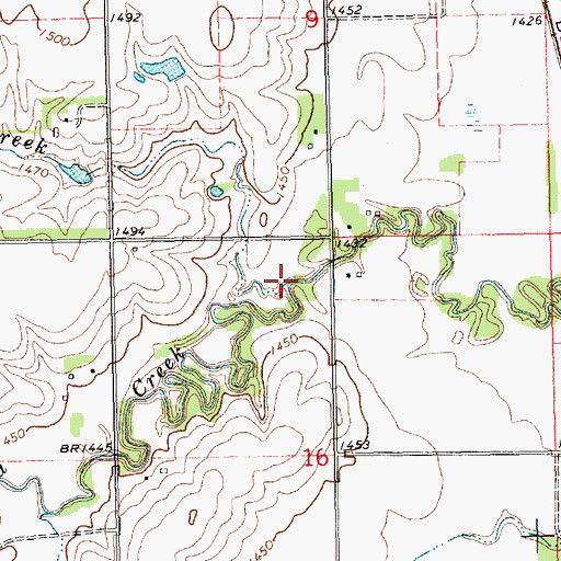 Topographic Map of Lone Tree Creek, NE