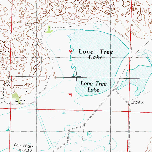 Topographic Map of Lone Tree Lake, NE