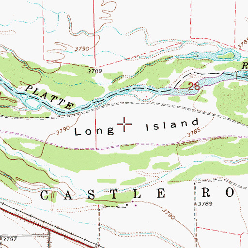 Topographic Map of Long Island, NE