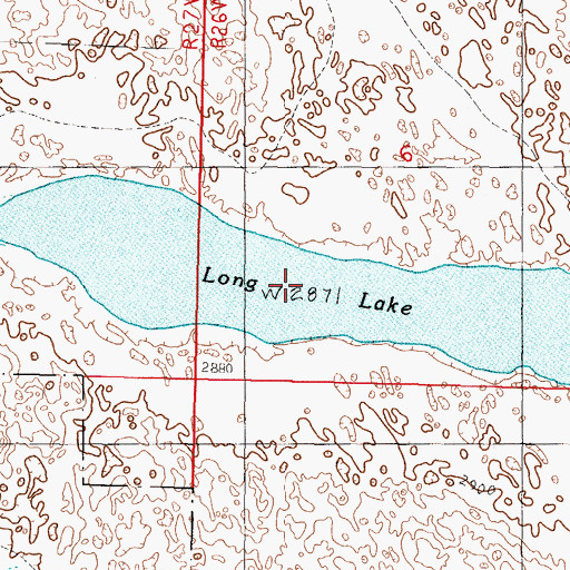 Topographic Map of Long Lake, NE