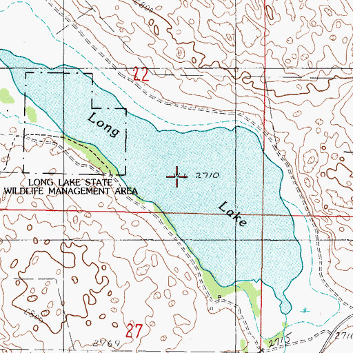 Topographic Map of Long Lake, NE