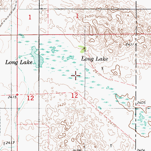 Topographic Map of Long Lake, NE