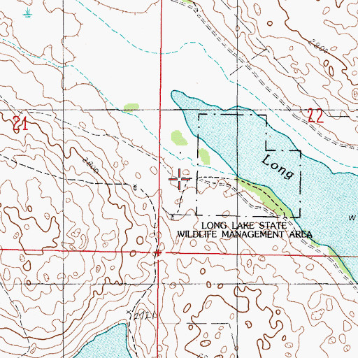 Topographic Map of Long Lake Recreation Grounds, NE
