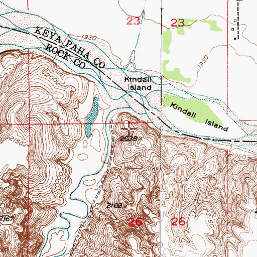 Topographic Map of Long Pine Creek, NE